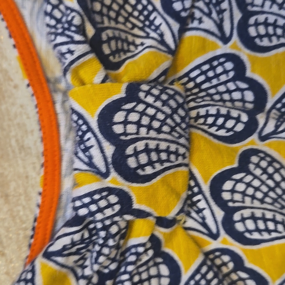 Boden Yellow/Blue Seashell Patterned Sleeveless S… - image 4